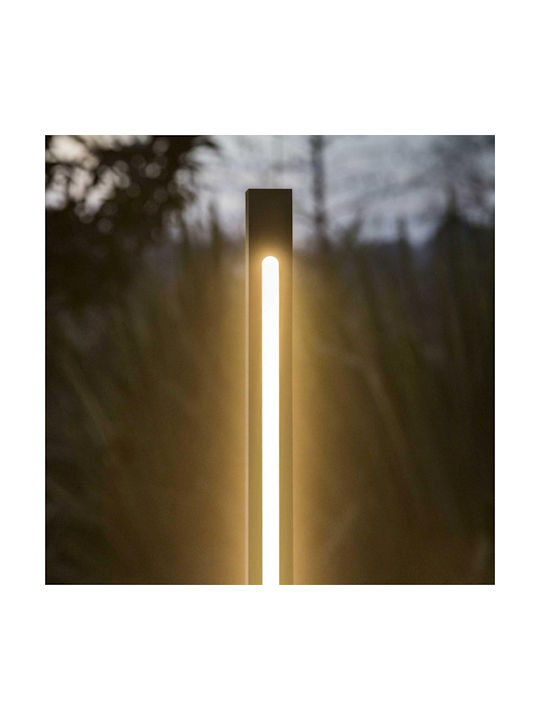 Ideal Lux Jedi Outdoor Floor Lamp Small Post 25W with Warm White Light IP65 Black