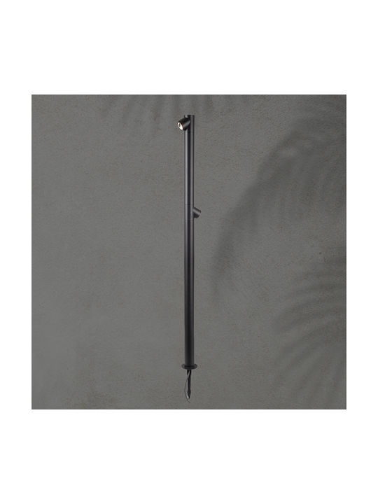 Eurolamp Φωτιστικό Κολωνάκι LED Εξωτερικού Χώρου 5W με Θερμό Λευκό Φως IP65 Μαύρο