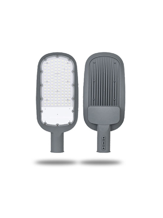 Lucas LED Εξωτερικό Φωτιστικό LED Δρόμου 150W με Ψυχρό Λευκό Φως IP65 Γκρι