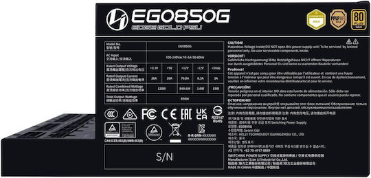 Lian Li Edge Gold 850W Μαύρο Τροφοδοτικό Υπολογιστή Full Modular 80 Plus Gold