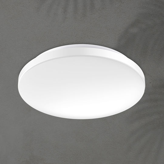 Eurolamp Таванна плафониера 31 см, Бяла с Вграден LED