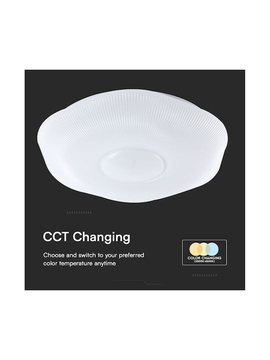 V-TAC Ceiling Mount Light White with Integrated LED and Remote Control