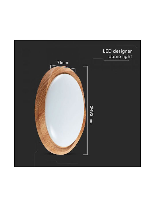 V-TAC Πλαφονιέρα Οροφής με Ενσωματωμένο LED και Τηλεχειριστήριο