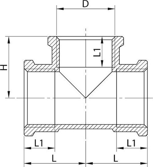 Invena Pipe Connection Brass 1/2" ZM-05-015