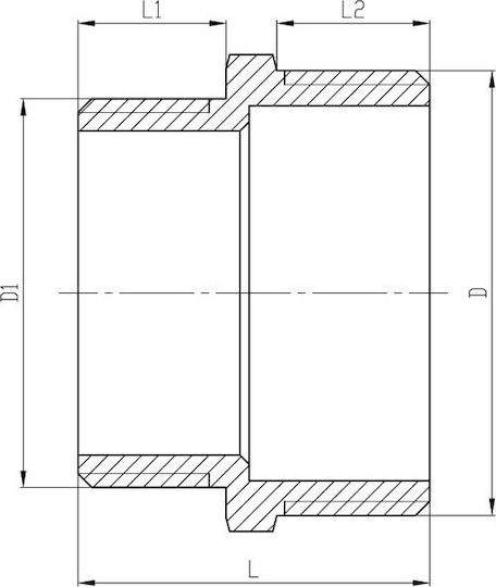 Invena Weiblich Rohrverbindung Messing 4" / 1/2" / 1/4" 2mm ZM-07-153