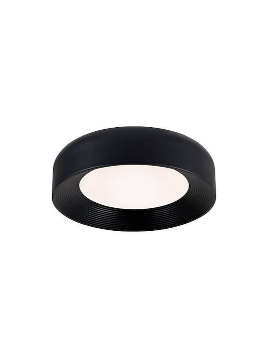 Eurolamp Πλαφονιέρα Οροφής Μαύρη με Ενσωματωμένο LED