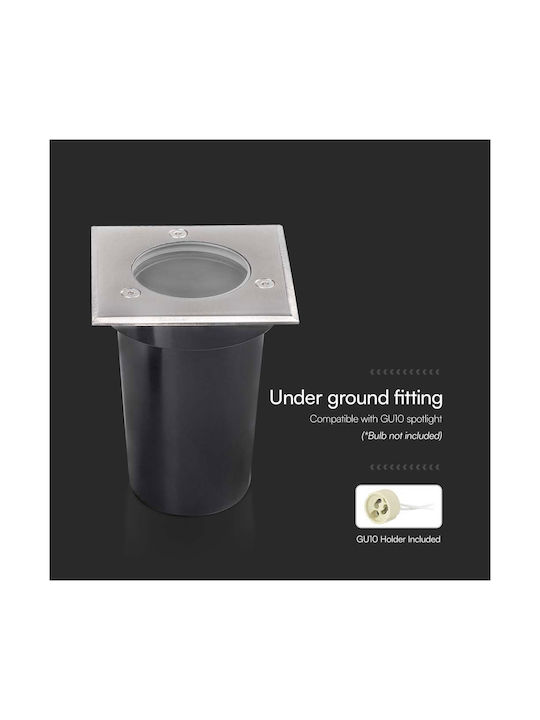 V-TAC V-TAC Outdoor Floor Lamp IP67 for GU10 Light Bulb Silver