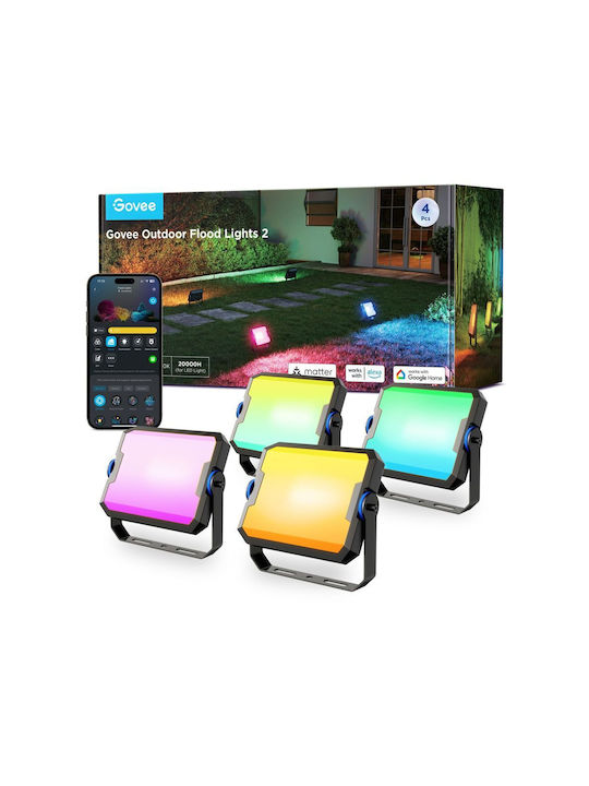 Govee Govee Außenstehlampe LED 24W RGBW IP66 Schwarz