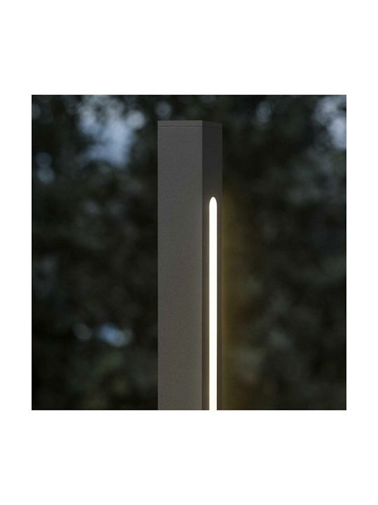 Ideal Lux Jedi Pt Φωτιστικό Κολωνάκι LED Εξωτερικού Χώρου 12W με Θερμό Λευκό Φως IP65 Μαύρο