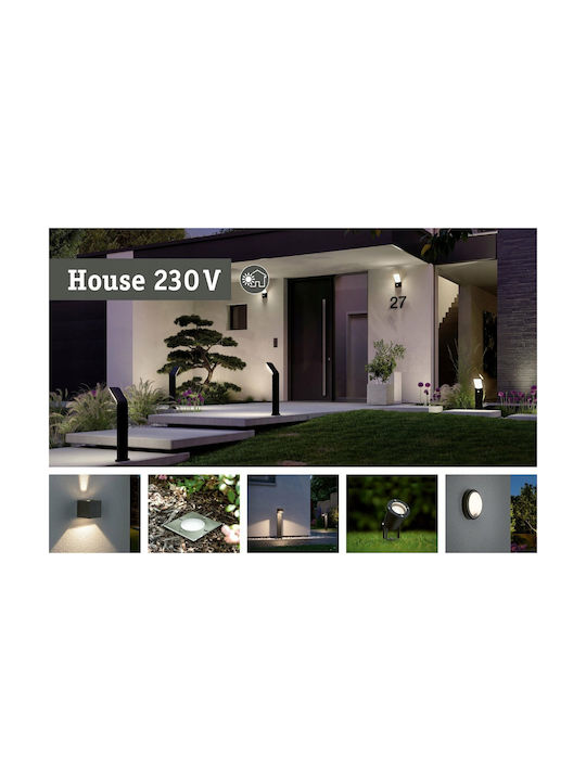 Paulmann Outdoor Floor Lamp Projector 8W with Warm White Light IP65 Gray