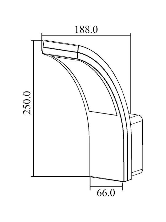 Maclean Energy Wall-Mounted Outdoor Light LED IP54 10W with Natural White Light