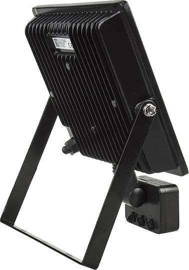 Maclean Energy Waterproof LED Floodlight 50W Natural White 4000K with Motion Sensor IP44