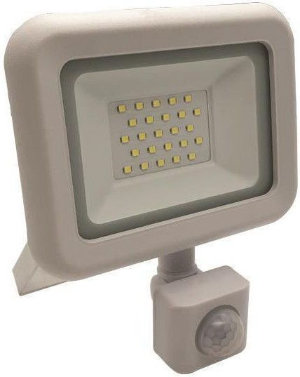 Eurolamp Watertight LED Flood Light 20W Natural White 4000K with Motion Sensor IP44