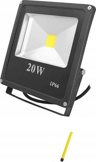 Lumax Στεγανός Προβολέας LED 20W Φυσικό Λευκό 4000K IP65
