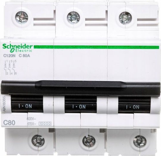 Schneider Electric Automatischer Schutzschalter 80A Dreipolig AC A9N18365