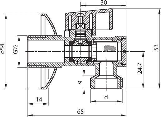 Perfexim Βάνα / Διακόπτης 1/2"