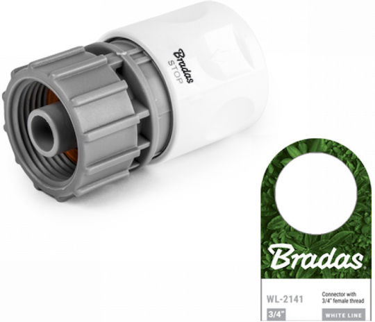 Bradas WL-2141 Ταχυσύνδεσμος με Θηλυκό Σπείρωμα 25.4mm Λευκό
