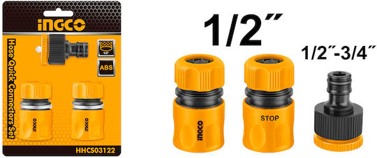Ingco HHCS03122 Ταχυσύνδεσμος 3τμχ 13x13mm 3τμχ