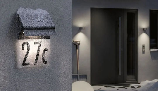 Paulmann Wandmontiert Solarleuchte Hausnummer 2W 14lm mit Warmes Weiß Licht 3000K IP44