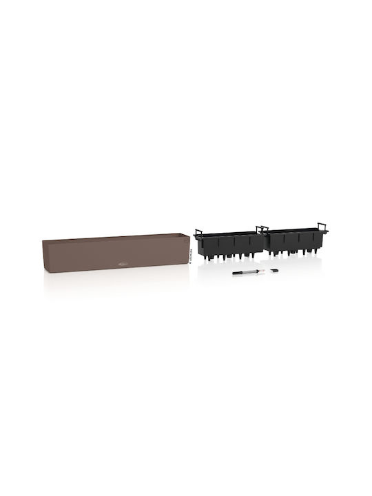 Lechuza Balconera Self-watering Planter Box Plastic Reddish Brown 100x19x19cm.