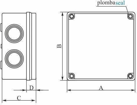 Elektro Plast Surface Mounted Electrical Box Watertight IP65 in Red Color