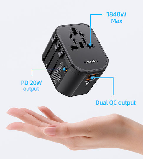 Usams Us Steckdosenadapter zu Universal
