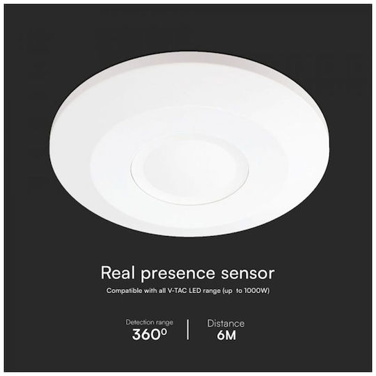 V-TAC Wired Motion Sensor 360° Range 3m