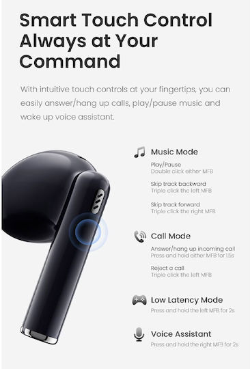 Haylou X1 Plus Earbud Bluetooth Handsfree Ακουστικά με Θήκη Φόρτισης Λευκά