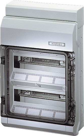 Hensel Wall mounted Waterproof 12-Elements Fuse Box with 2 Rows