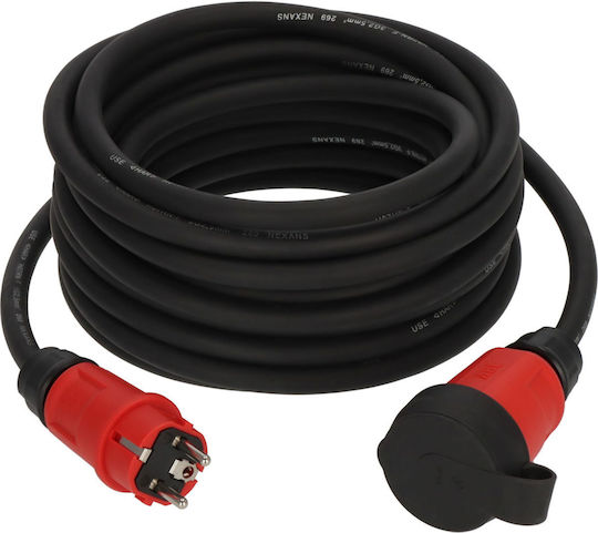 Brennenstuhl Waterproof Extension Cable Cord 3 x 2.5mm²/10m Black