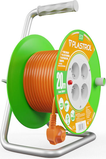 Plastrol Extension Cable Cord 3 x 1mm²/20m Orange