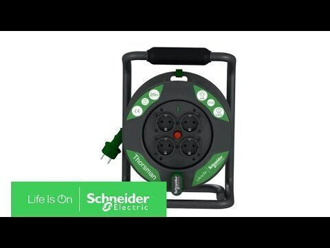 Schneider Electric Thorsman 4 Plätze mit Kabel 20m Durchmesser 3 x 1.5mm² Schwarz