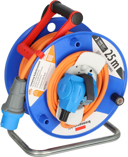Brennenstuhl Удължителен кабел на ролка с кабел 25м Waterproof Черен