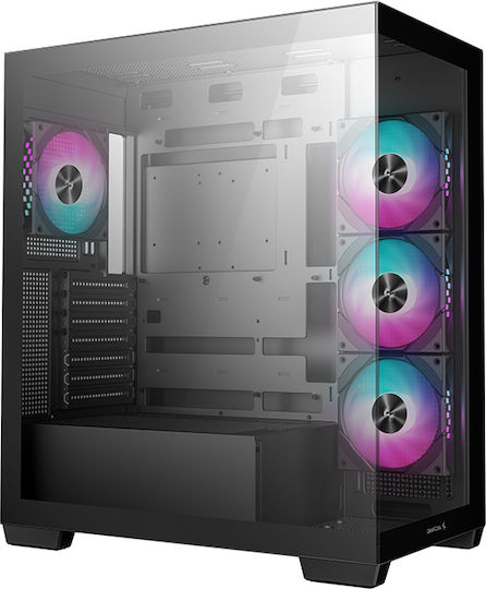 Deepcool CG580 4F Gaming Midi Tower Κουτί Υπολογιστή με Πλαϊνό Παράθυρο και ARGB Φωτισμό Μαύρο