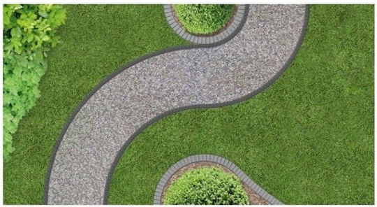 Cellfast Metallische Gartenhecke in Schwarz Farbe 4,5cm x 1m 4 Stück