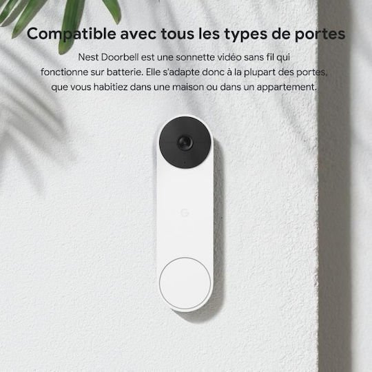 Google Nest Clopoțel De Ușă Wi-Fi Alb