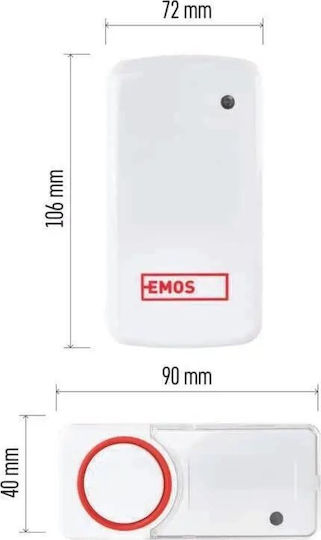 Emos Ασύρματο Κουδούνι Πόρτας Λευκό