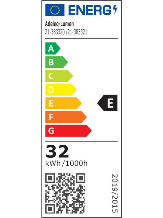 Adeleq Кръгла На открито LED Панел 24W с Регулируемо бяло Светлина 38.3см.