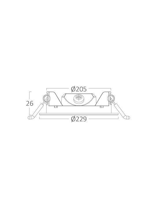 Braytron Round Recessed LED Panel 18W with Natural White Light 4000K
