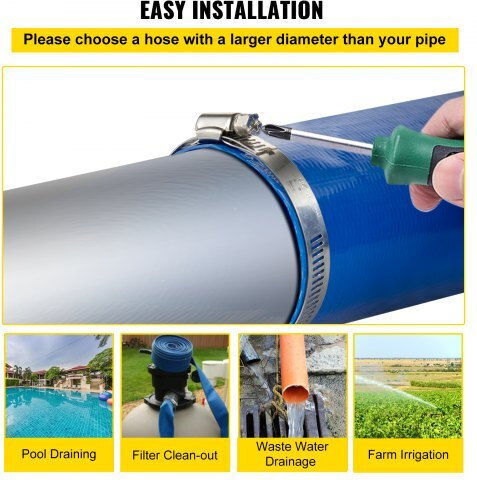 Vevor Irrigation Hose Ø76mm 32.004m YCFC3X100PVC284AUV0