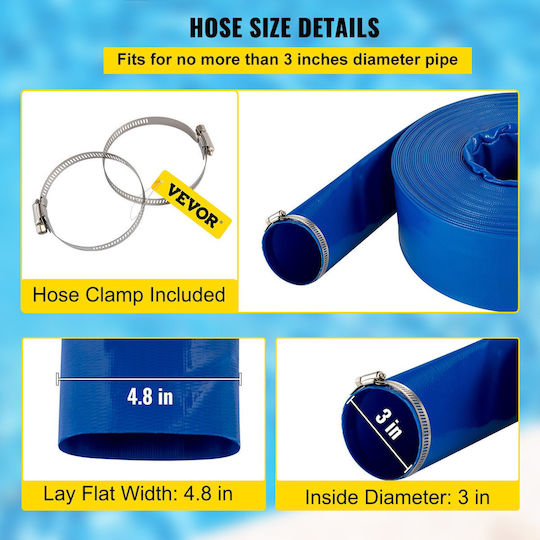 Vevor Irrigation Hose Ø76mm 32.004m YCFC3X100PVC284AUV0