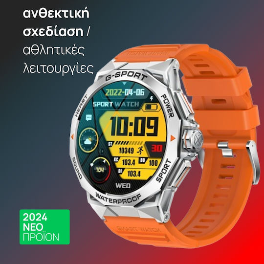 Microwear K62 Smartwatch with Heart Rate Monitor (K62 Orange)