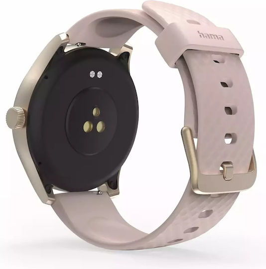 HAMA 5010 46mm Smartwatch με Παλμογράφο (Ροζ Χρυσό)