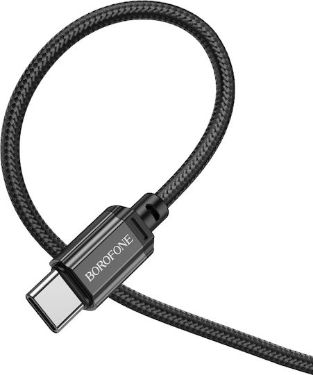 Borofone Bx87 Sharp Плетена USB-C към Lightning кабел 20W Черен 1м