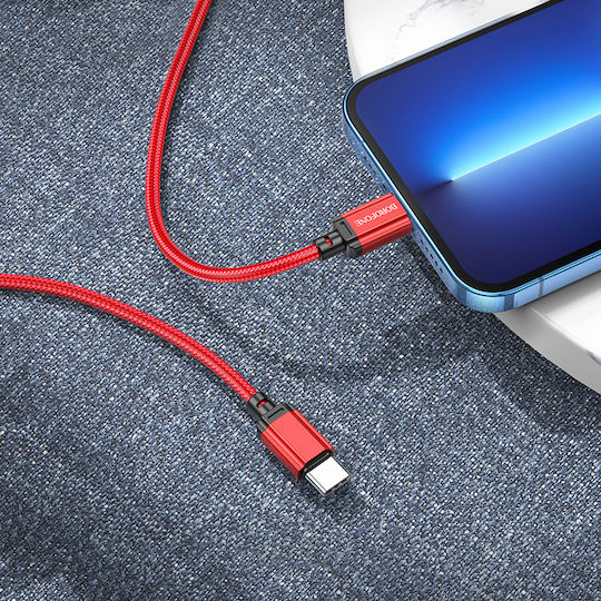 Borofone Bx87 Sharp USB-C to Lightning Cable 20W Κόκκινο 1m