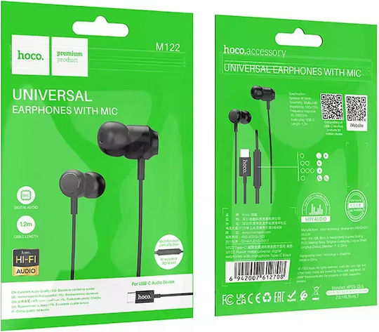 Hoco Freisprecheinrichtung mit Stecker USB-C Schwarz