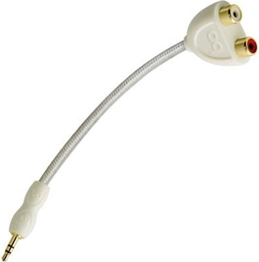 Audioquest Flx-mini Μετατροπέας 3.5mm male σε RCA 2x female Λευκό