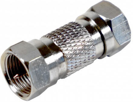 Valueline F-Connector Male to F-Connector Male Silver Converter 1 Piece