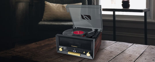 Muse MT-112 W Turntables with Preamp and Built-in Speakers Black