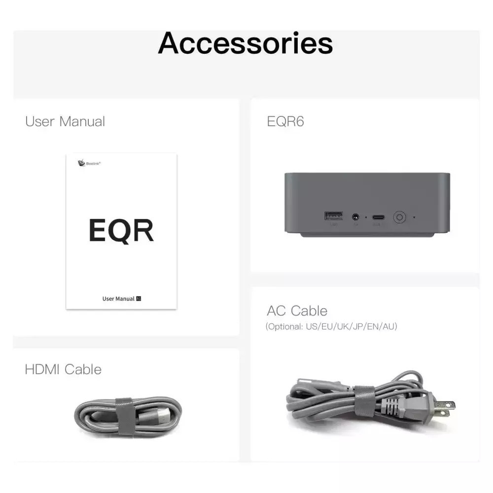 Beelink EQR6-D5 Mini PC (Ryzen 5 6600H/16GB DDR5/500GB SSD/W11 Pro